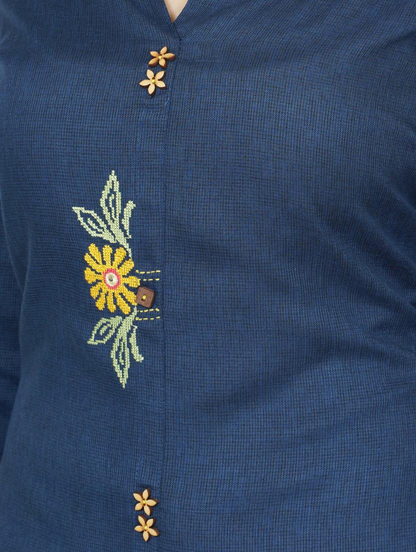 embroidered straight kurta - 17466995 - Standard Image - 3