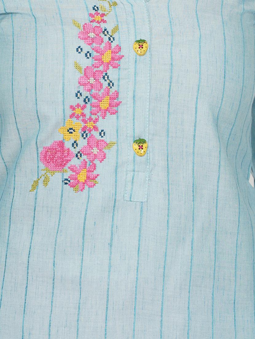 embroidered straight kurta - 17466998 - Standard Image - 3