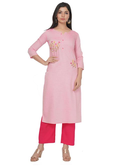 embroidered straight kurta - 17467001 - Standard Image - 0