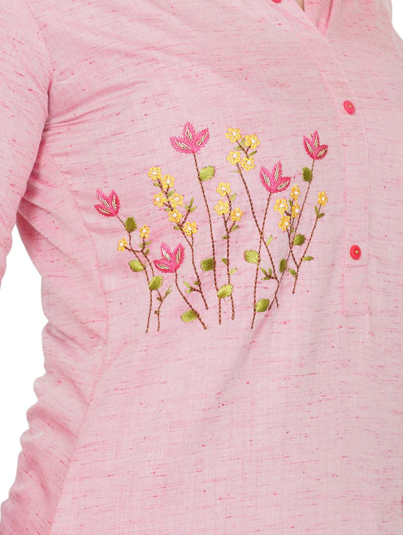 embroidered straight kurta - 17467001 - Standard Image - 3