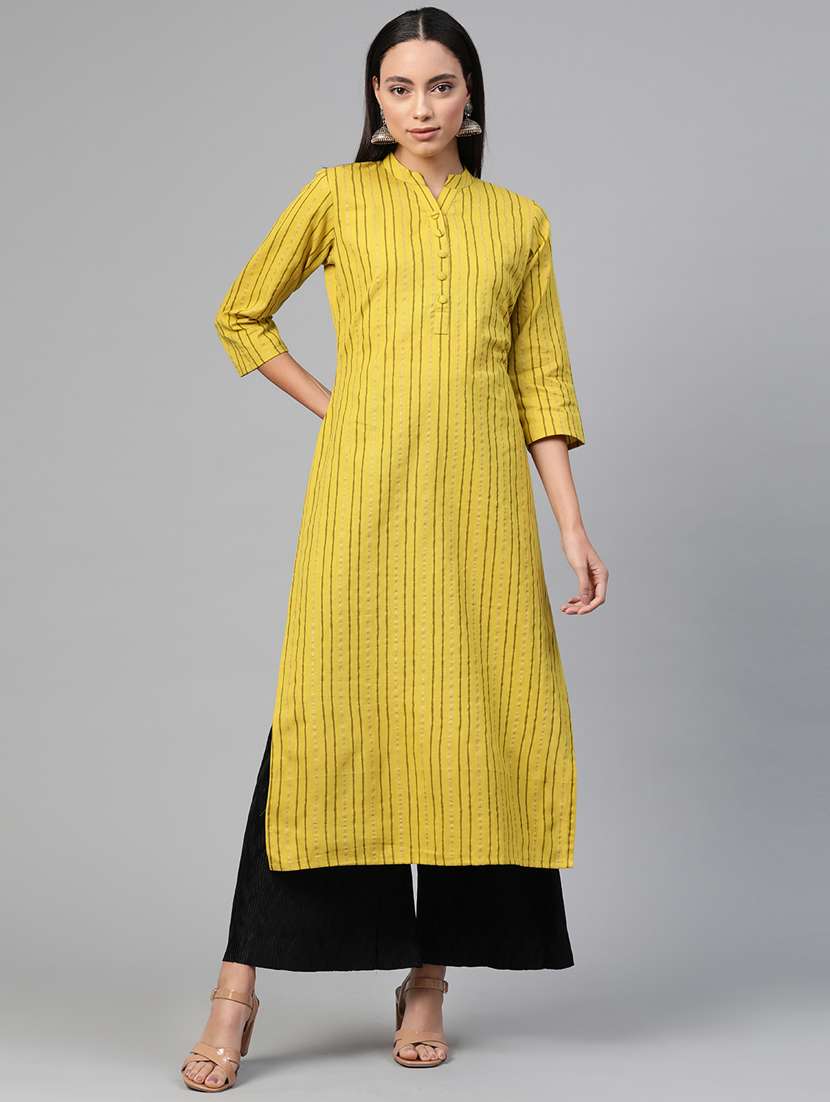 striped straight kurta