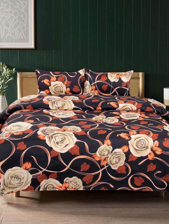 galce cotton double bedsheet with 2 pillow covers