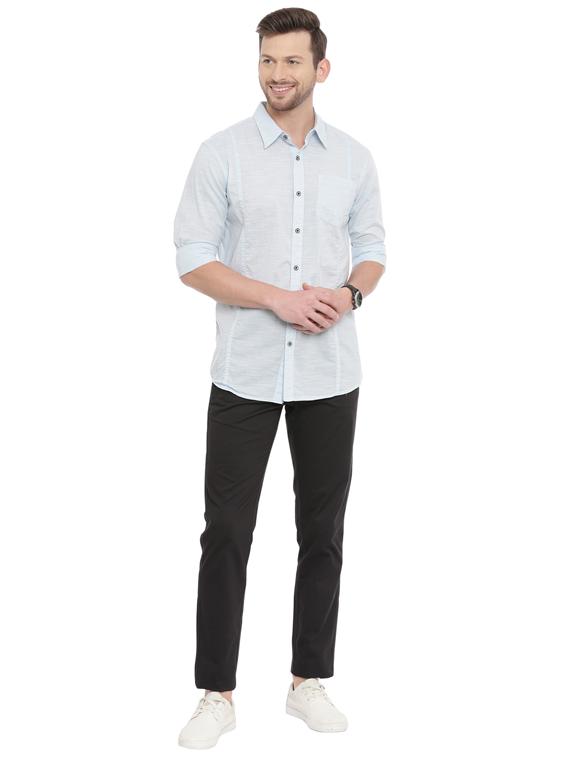 light blue solid casual shirt - 17468084 - Standard Image - 3