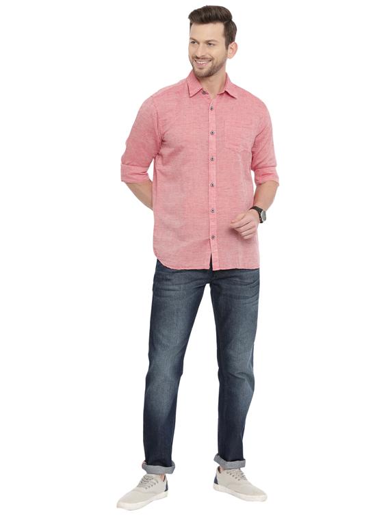 red solid casual shirt - 17468085 - Standard Image - 3