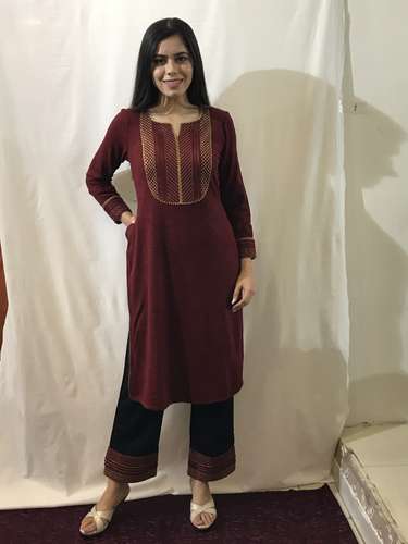 zari work kurtis
