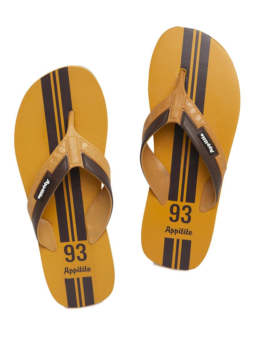 tan rubber toe separator flip flops - 17468978 -  Zoom Image - 0