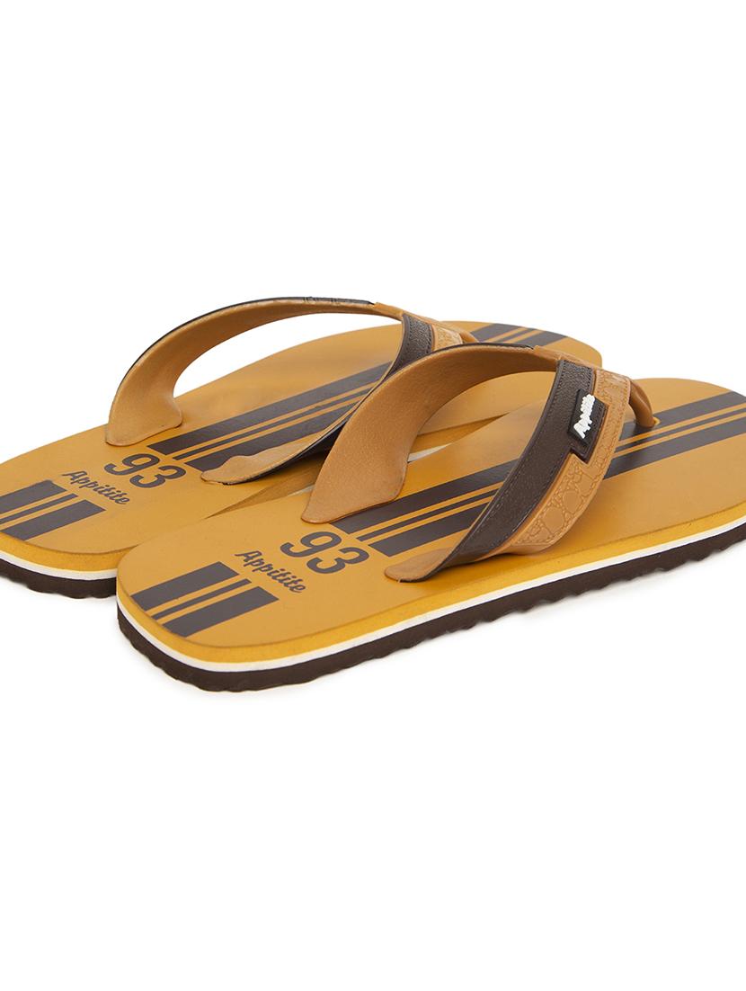 tan rubber toe separator flip flops - 17468978 - Standard Image - 3