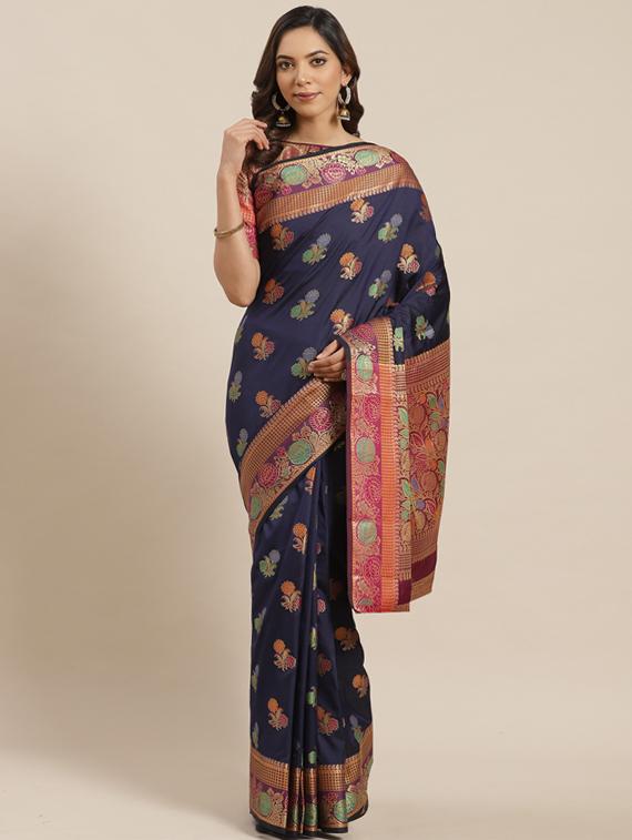 women's banarasi saree with blouse - 17468996 -  Zoom Image - 0