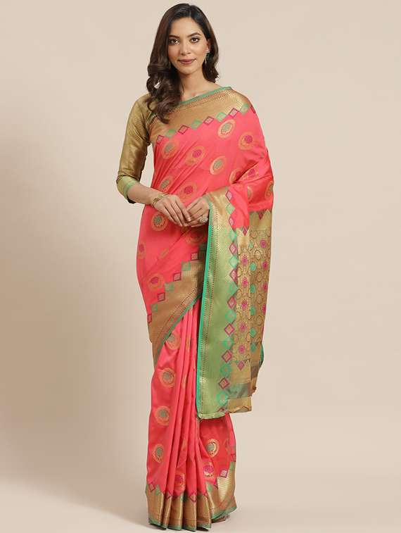 women's banarasi saree with blouse - 17468998 - Zoom Image - 0