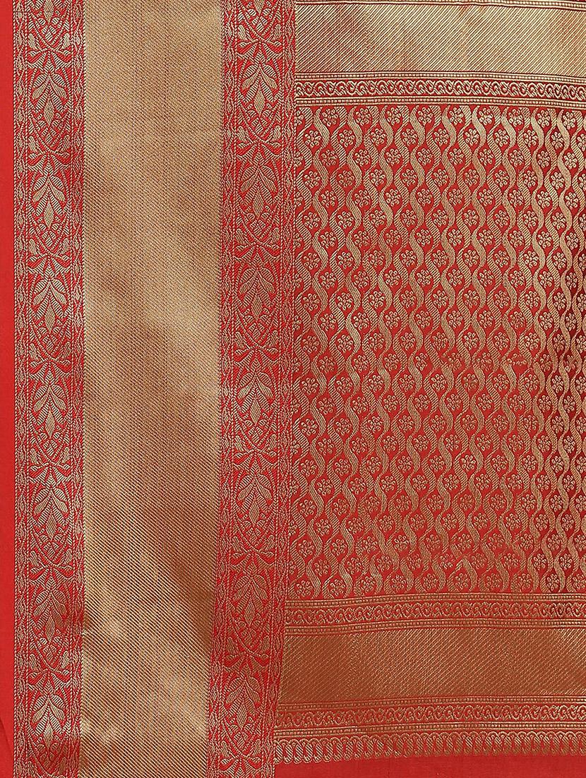 women's banarasi saree with blouse - 17469008 - Standard Image - 3