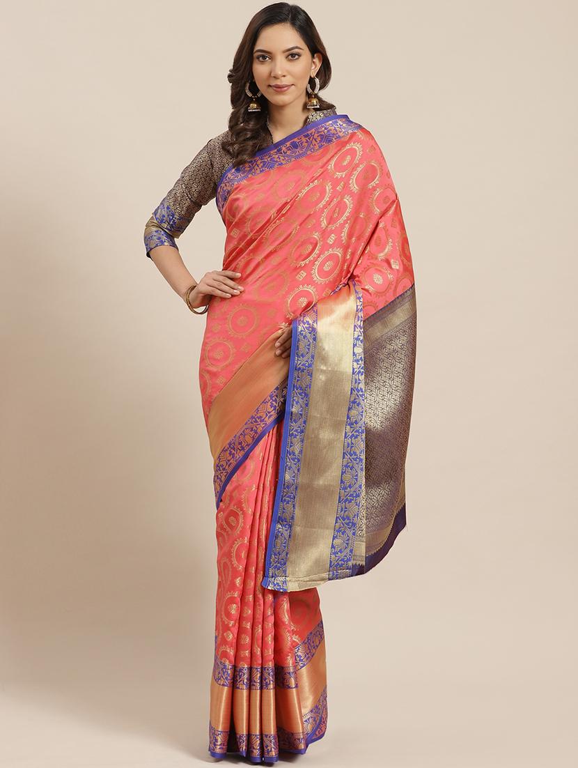 women's banarasi saree with blouse - 17469010 - Zoom Image - 0