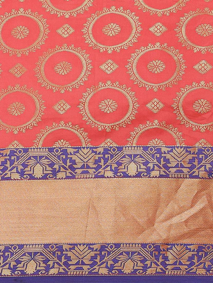 women's banarasi saree with blouse - 17469010 - Standard Image - 3