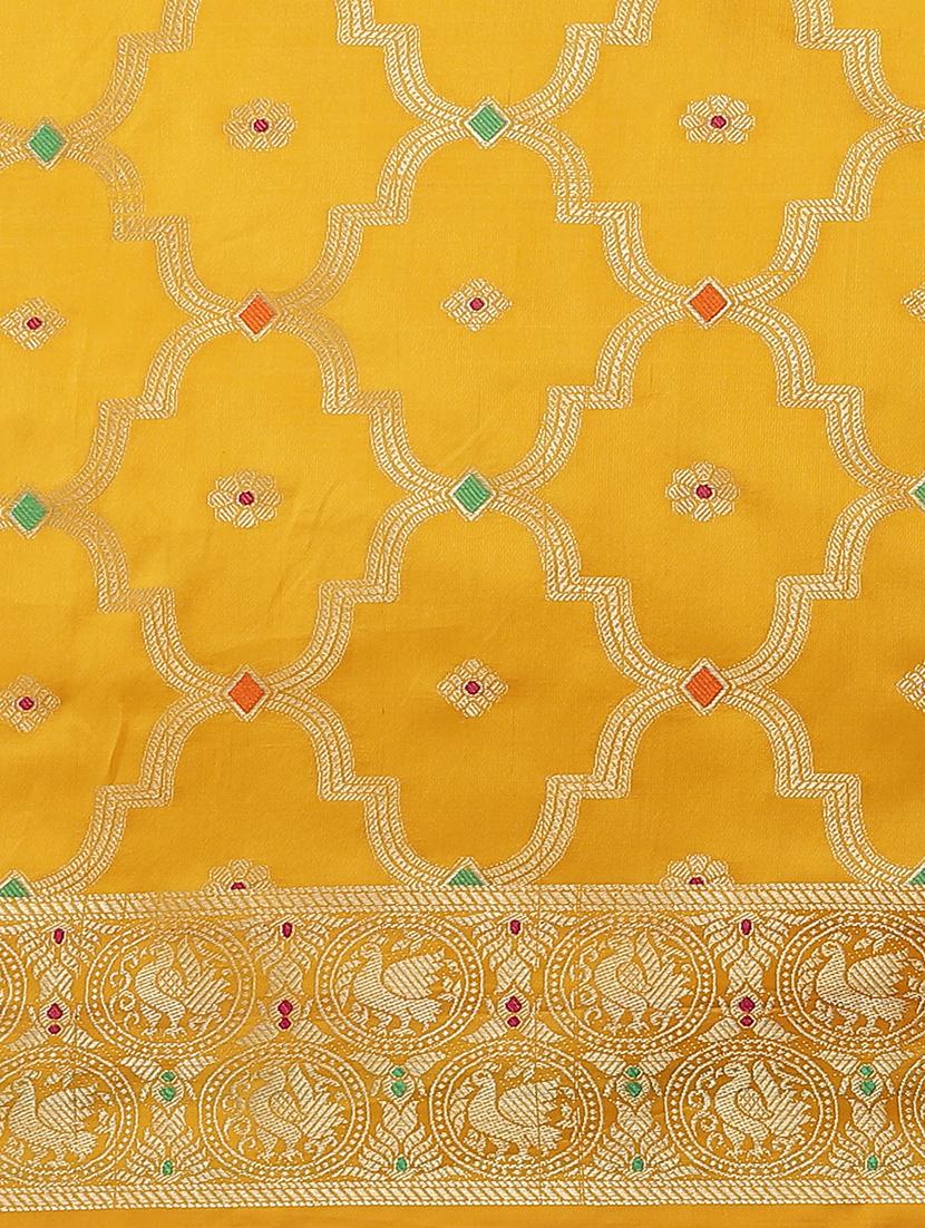 ethnic motifs banarasi saree - 17469018 - Standard Image - 3