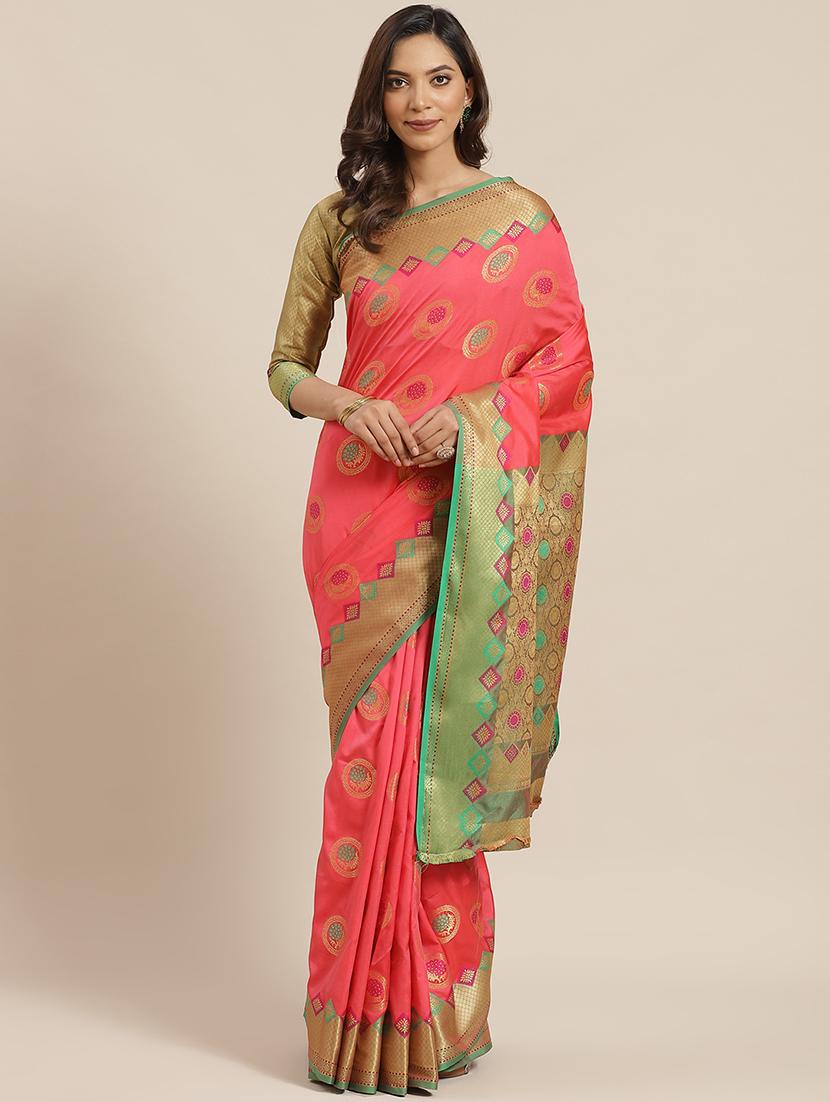 women's banarasi saree with blouse - 17469023 -  Zoom Image - 0