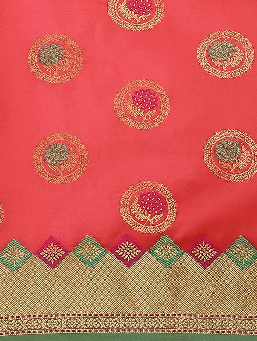 women's banarasi saree with blouse - 17469023 - Standard Image - 3