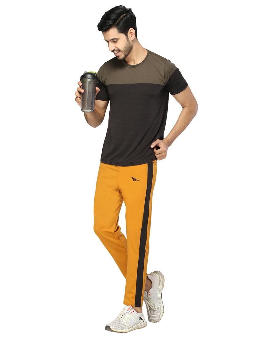 mustard side striped full length track pant - 17470800 -  Standard Image - 3