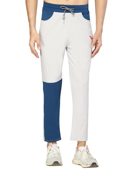 white color block full length track pant - 17470801 - Standard Image - 0