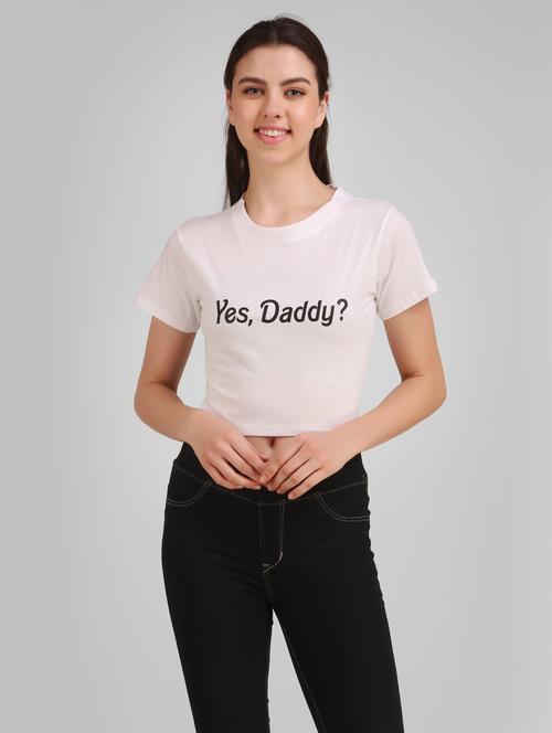 round neck quirky crop tee  - 17471218 -  Standard Image - 0