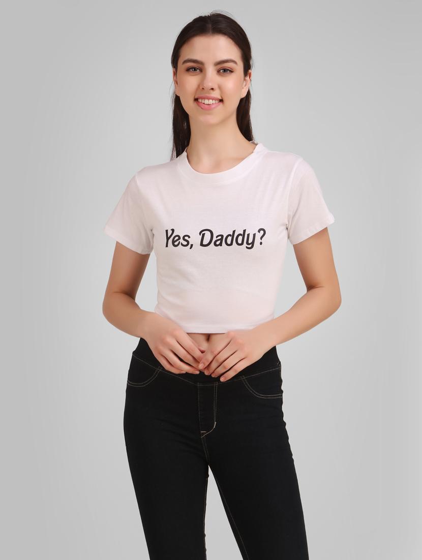 round neck quirky crop tee  - 17471218 -  Zoom Image - 0