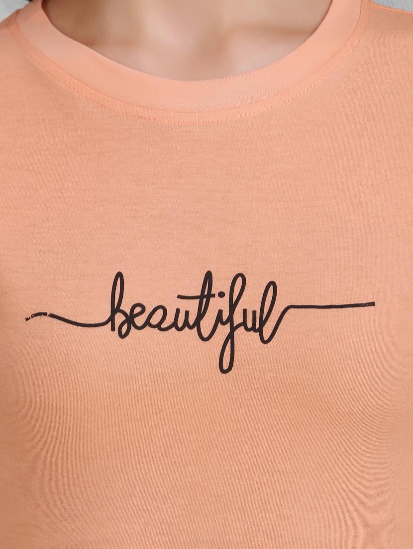 round neck quirky crop tee - 17471224 - Standard Image - 5