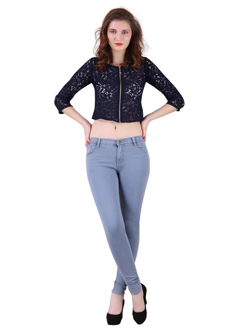 zip up laced top - 17471376 - Standard Image - 3