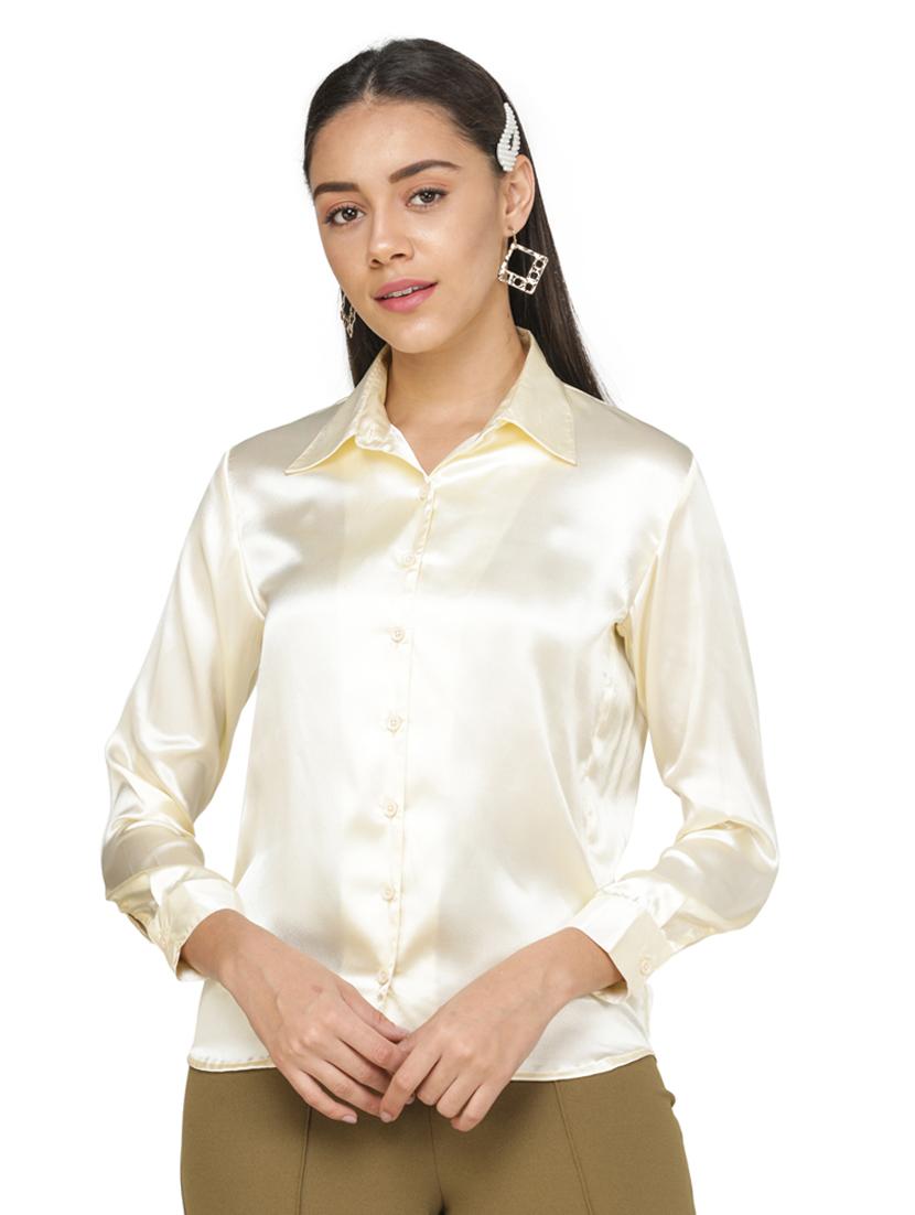 satin straight fit shirt - 17473148 - Zoom Image - 0