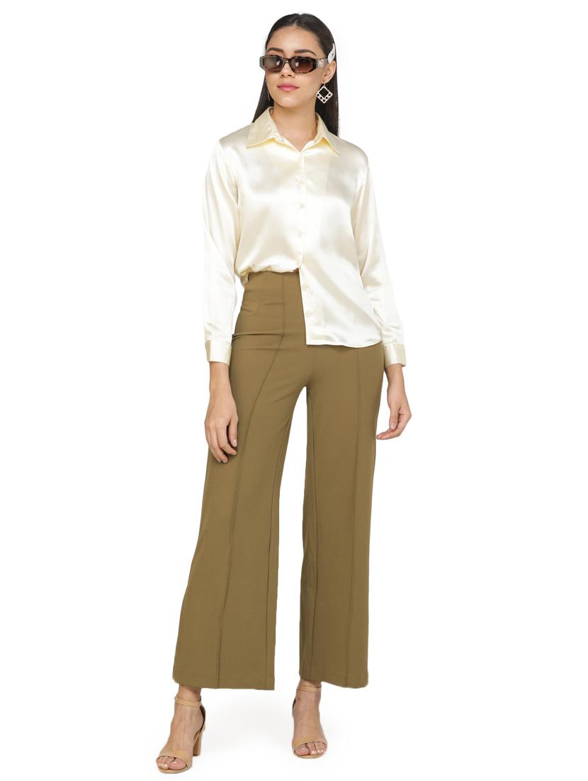 satin straight fit shirt - 17473148 - Standard Image - 3