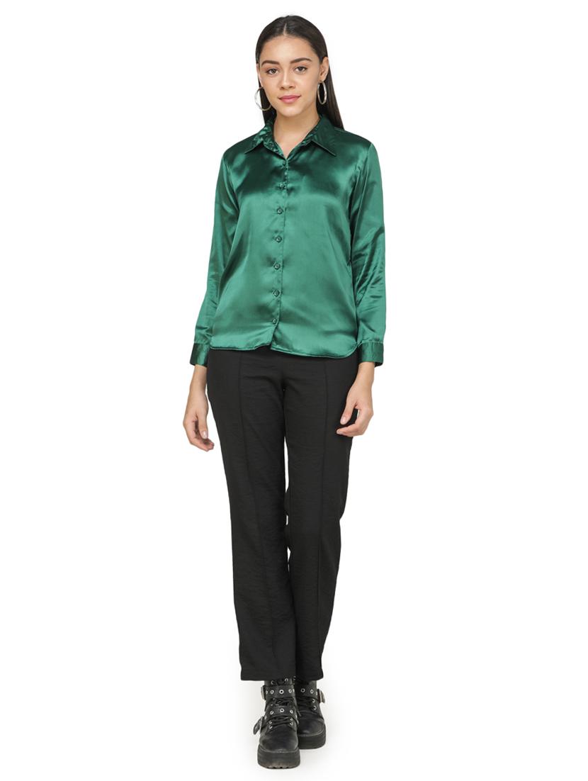 satin straight fit shirt - 17473150 - Standard Image - 3