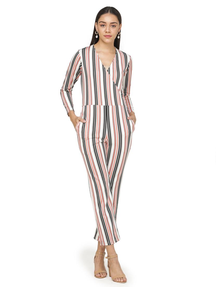 pocket detail striped jumpsuit - 17473154 - Zoom Image - 0