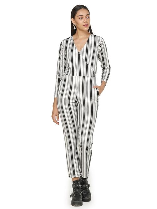 pocket detail striped jumpsuit  - 17473156 -  Standard Image - 0