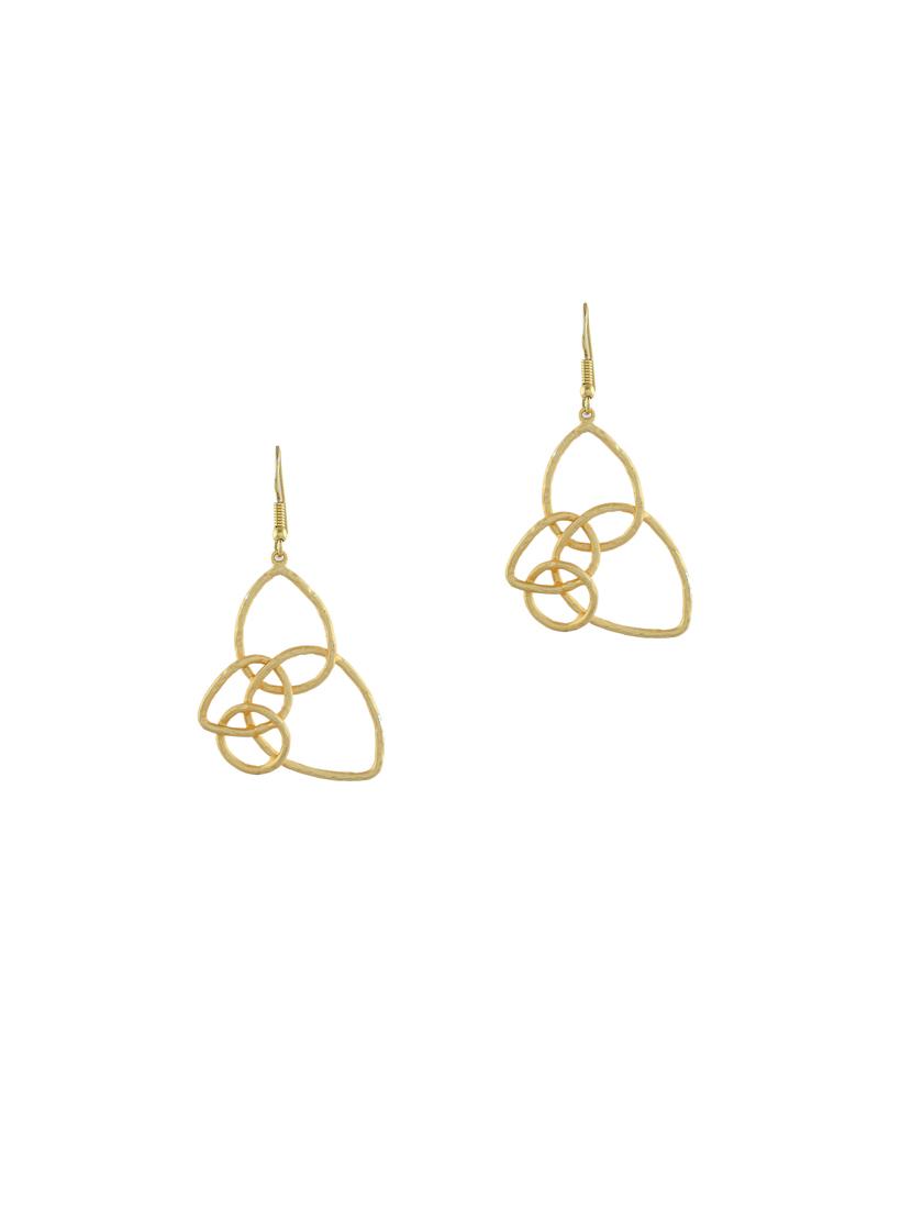 gold brass drop earring - 17473887 - Zoom Image - 0