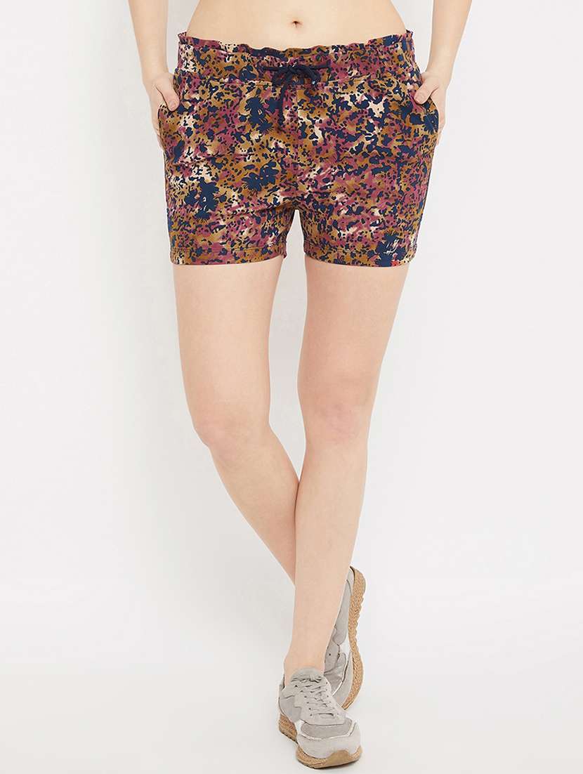 drawstring waist printed shorts - 17473928 - Zoom Image - 0