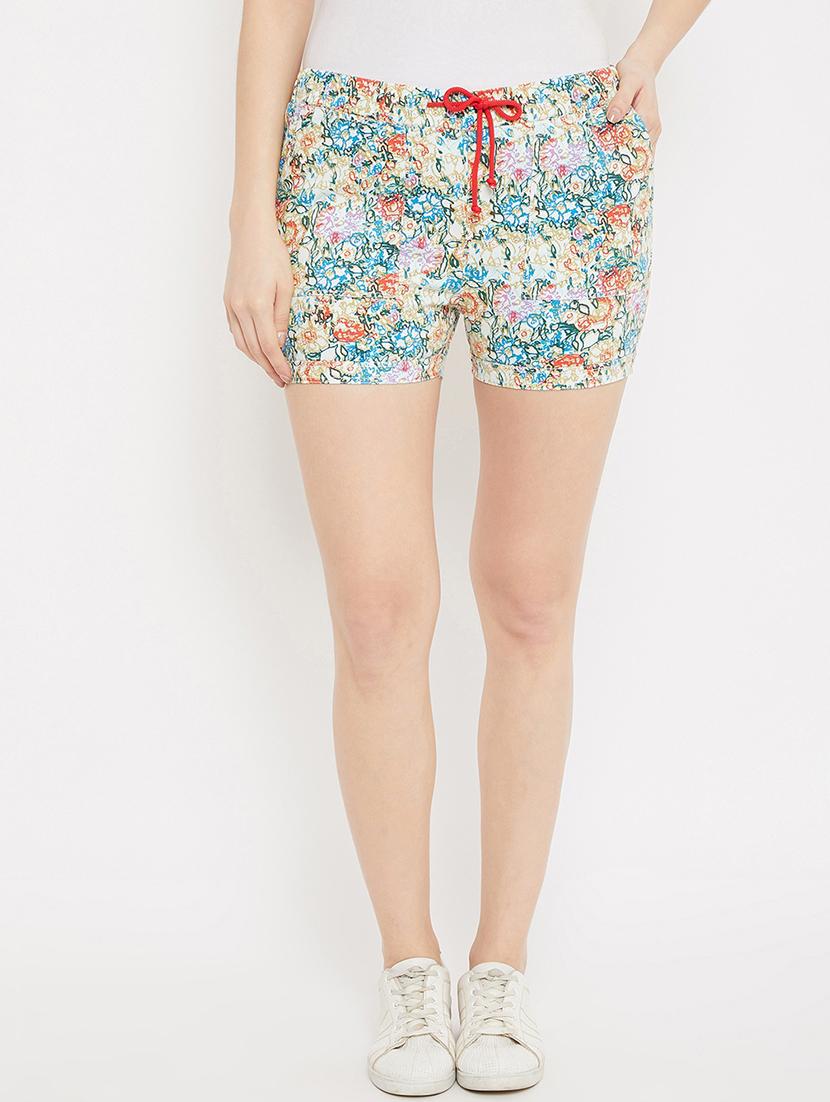 drawstring waist floral shorts  - 17473929 -  Zoom Image - 0