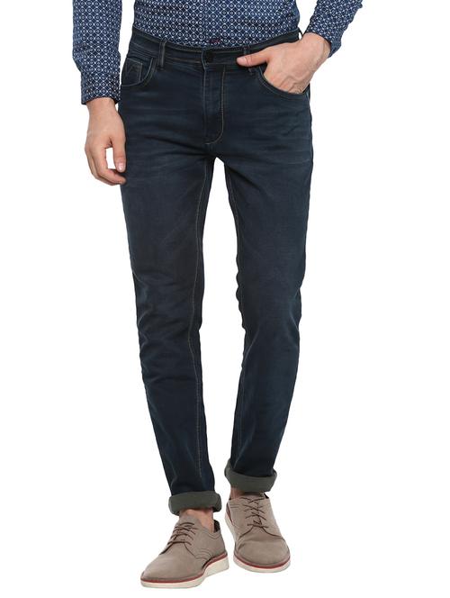 dark blue light washed denim jeans - 17474801 - Standard Image - 0