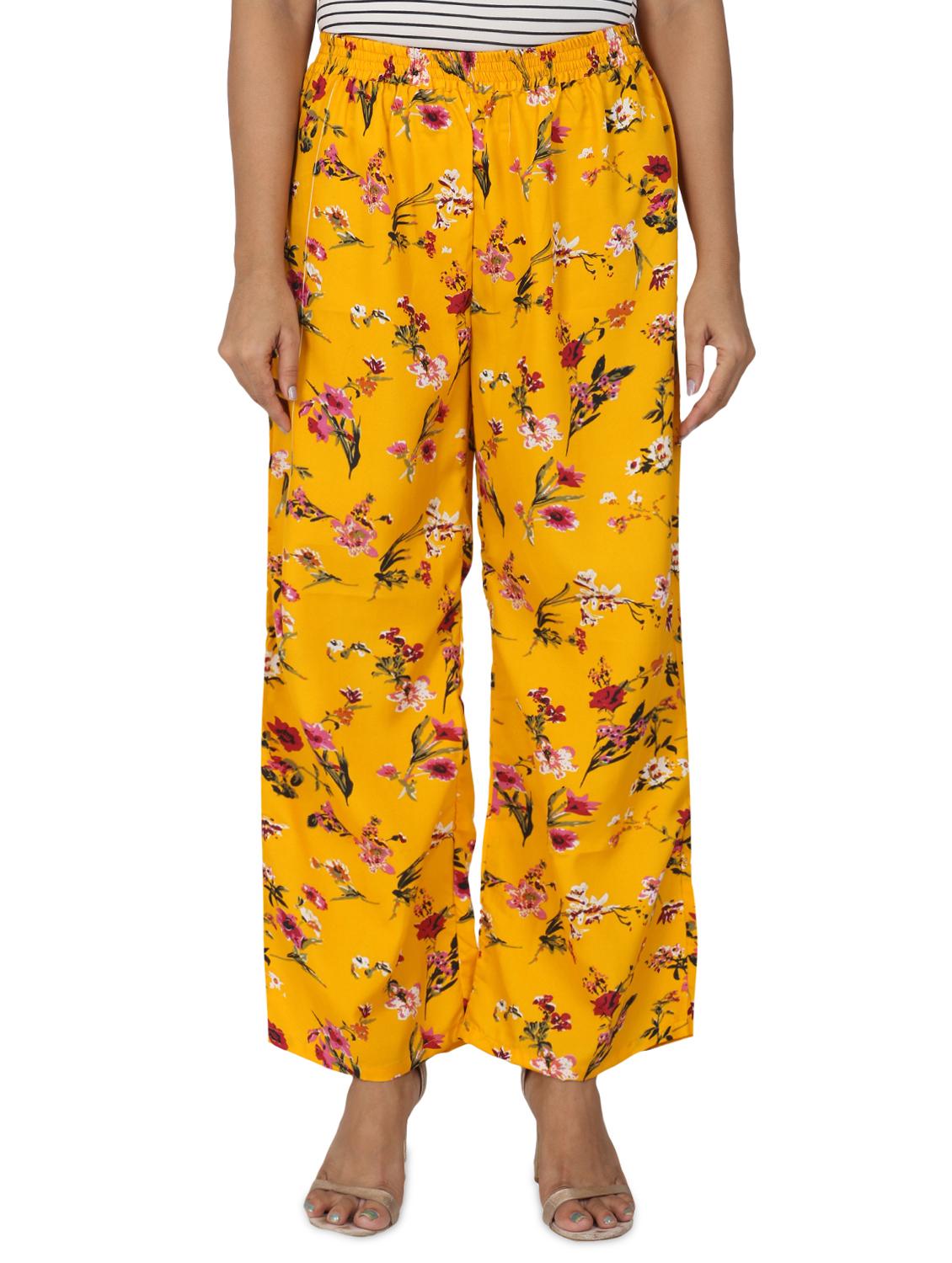 mid rise floral palazzo