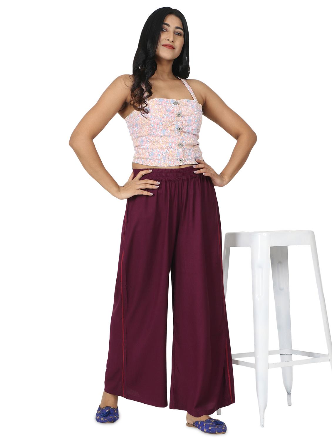 side piped palazzo - 17475144 - Standard Image - 3