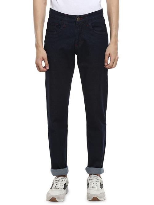 dark blue plain denim jeans - 17475148 - Standard Image - 0