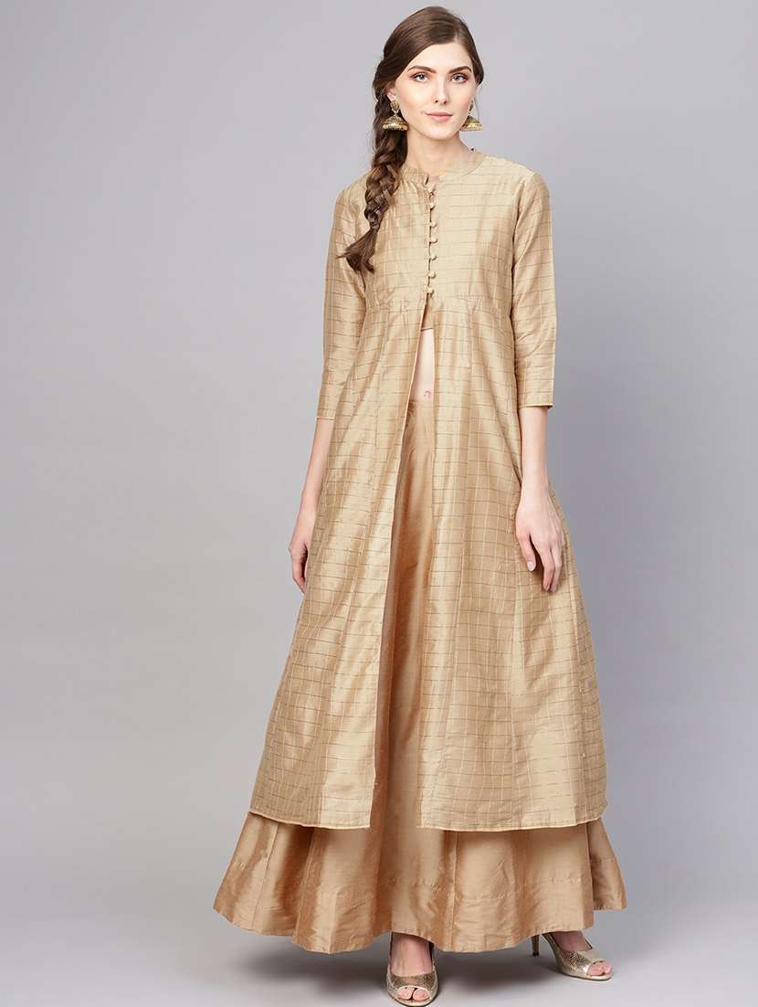 printed flared lehenga with jacket 