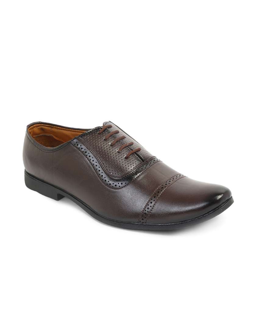 Buy online Brown Synthetic Mesh Laceup Oxfords from Formal Shoes