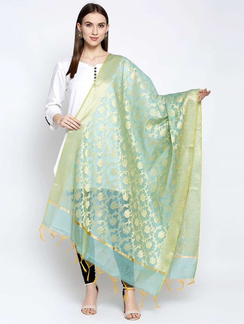 self design chanderi dupatta