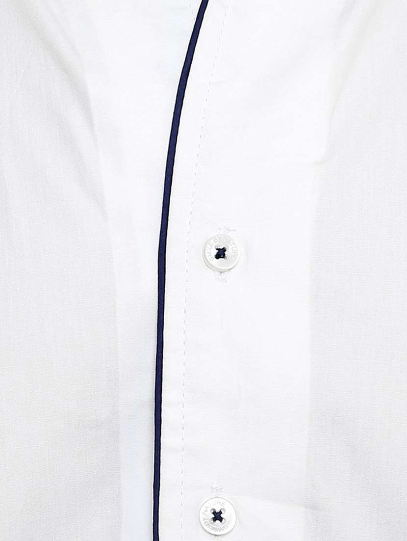 white solid casual shirt - 17478050 -  Standard Image - 3