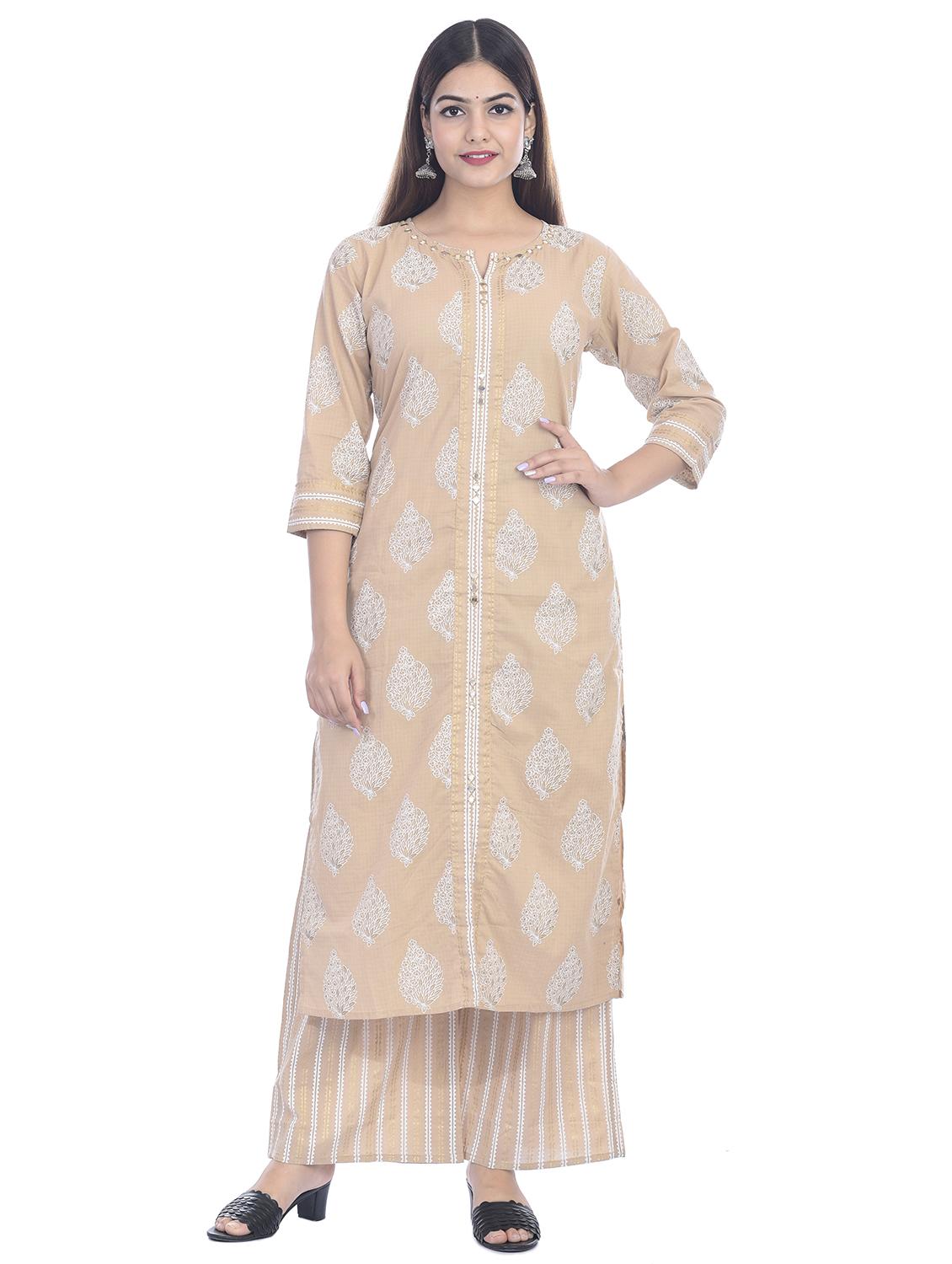 printed kurta palazzo set - 17482227 - Zoom Image - 0
