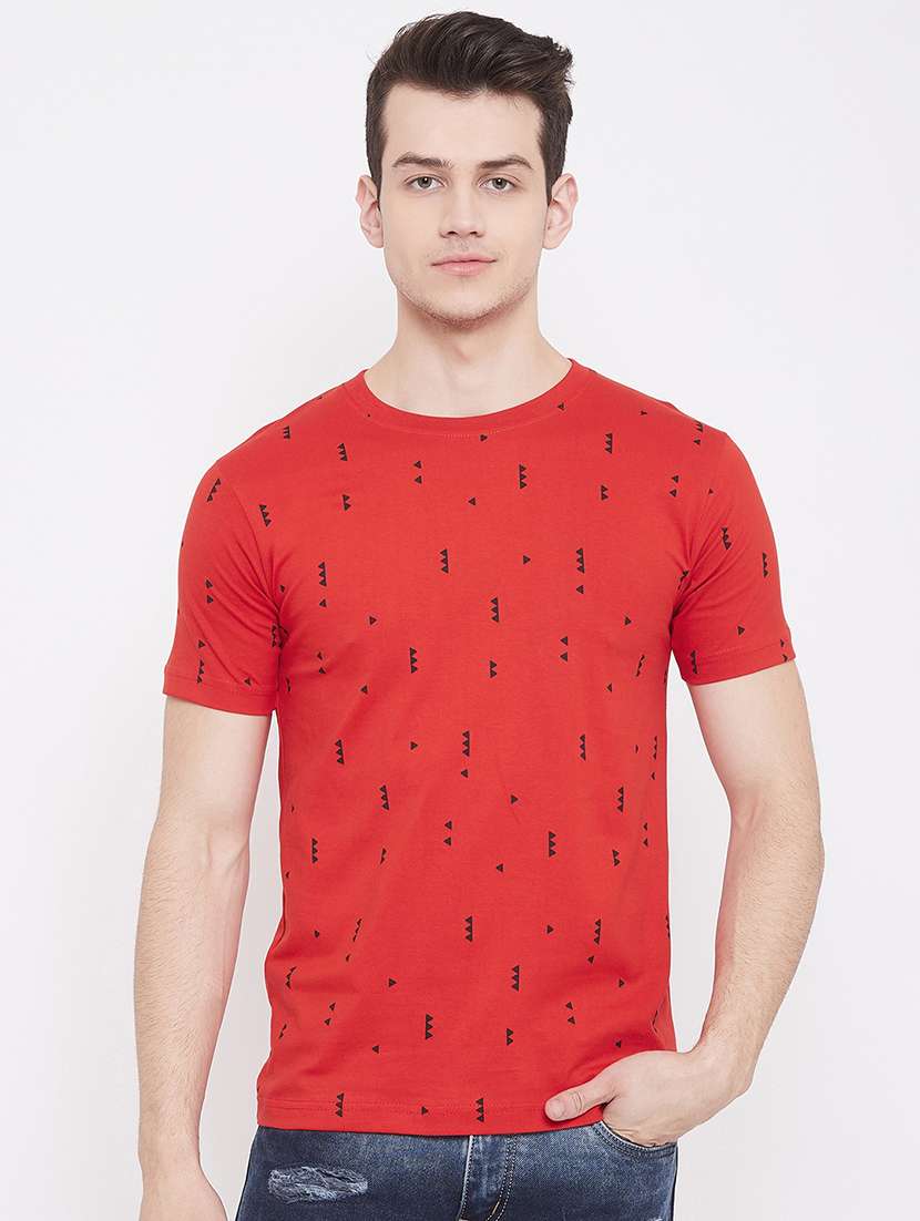 red printed t-shirt - 17482274 - Zoom Image - 0