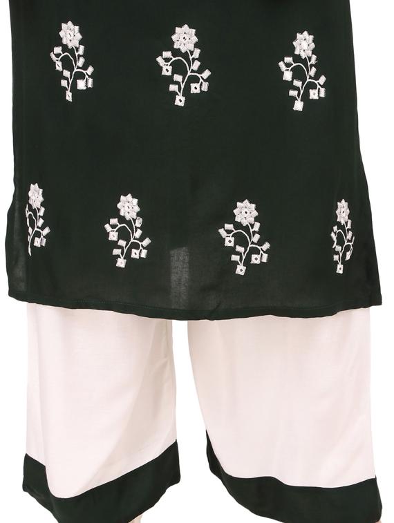 embroidered kurta palazzo set - 17482283 - Standard Image - 3