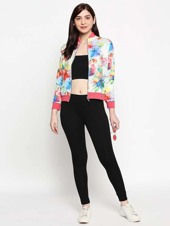 mandarin neck floral jacket  - 17482776 -  Standard Image - 3