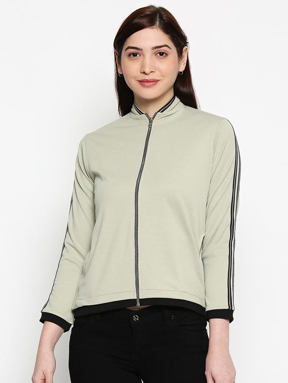 mandarin neck taped jacket - 17482779 -  Zoom Image - 0