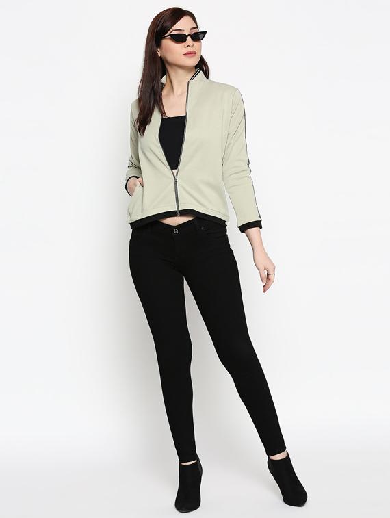 mandarin neck taped jacket - 17482779 - Standard Image - 3