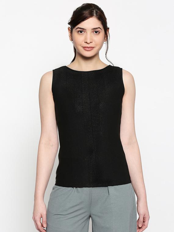 round neck solid top - 17483374 - Zoom Image - 0
