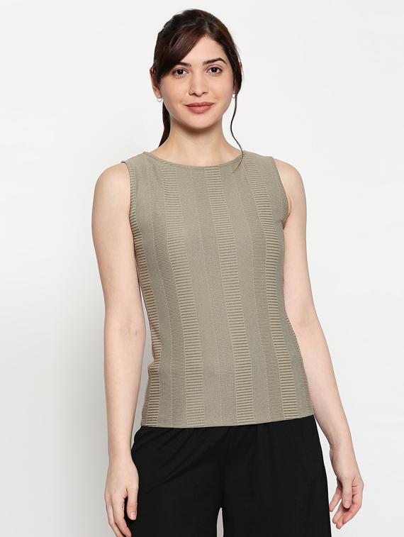 round neck solid top - 17483375 - Zoom Image - 0