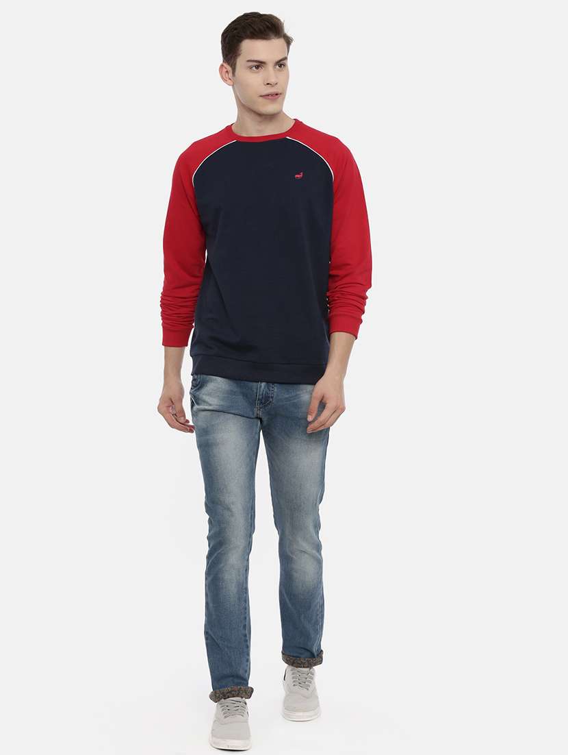 mens color block sweatshirt - 17483728 - Standard Image - 3